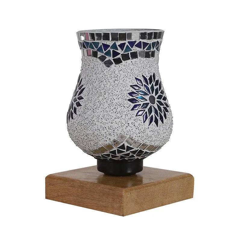 Bliss Mosaic Glass Table Lamp With Wooden Base - Multicolor media 6