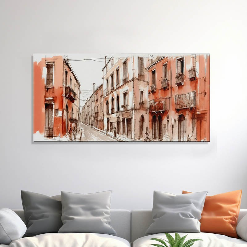 Historic European Street Wall Painting
