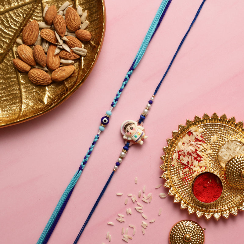 Astronaut Rakhi with Roli Chawal - Three Piece Set