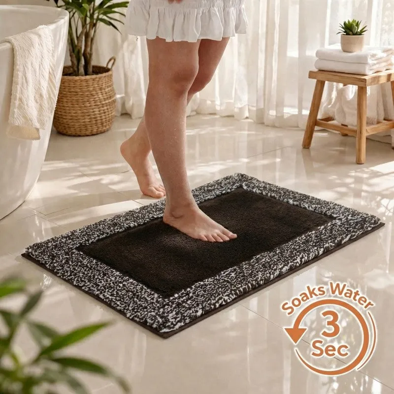 Orlina Polyester Bath Mat - Brown media 1