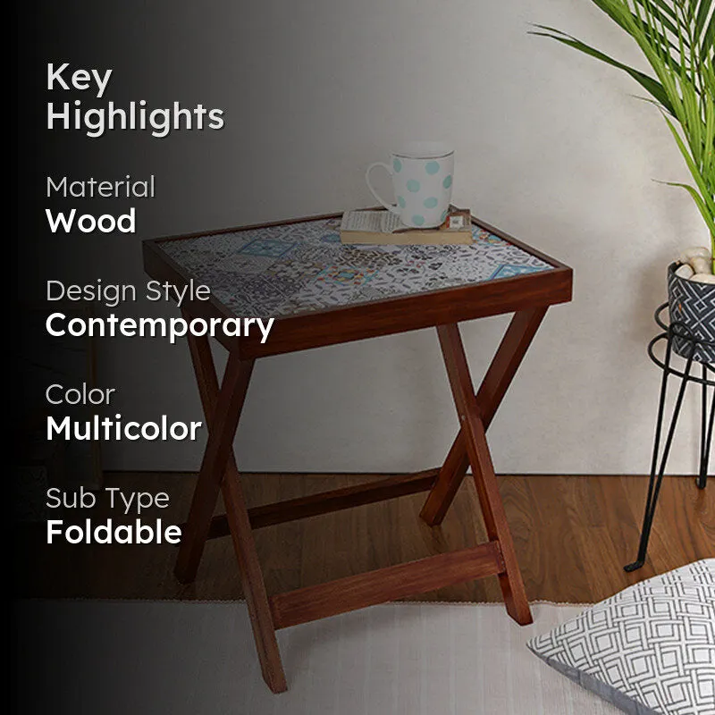 Tile Tale Folding Side Table media 2