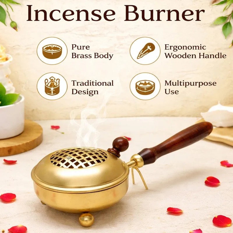 Divya Dhoop Rest Incense Holder - Gold media 3