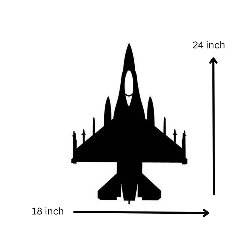 Fighter Jet Black Iron Wall Accent media 5