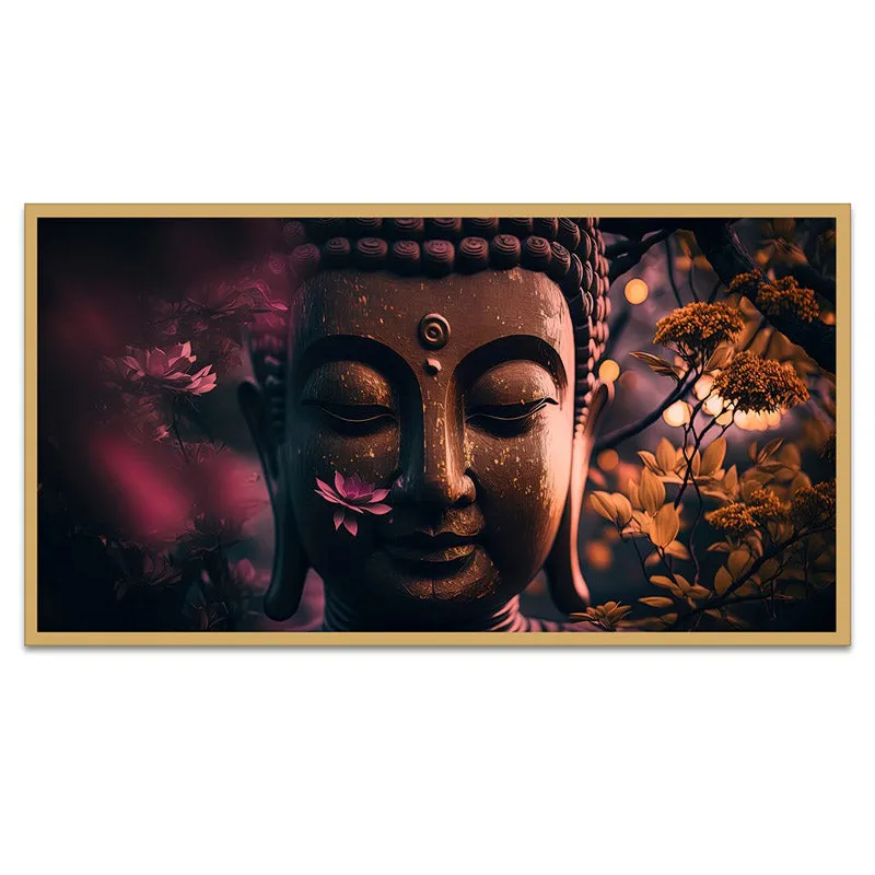 Serene Buddha Joy Canvas Wall Painting With Frame media 6