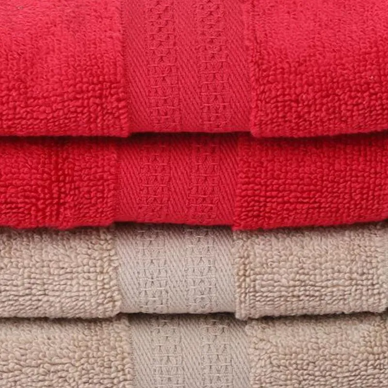 Miorah Hand Towel (Red & Beige) - Set Of Four media 3
