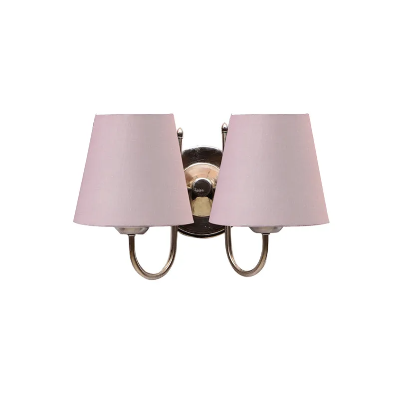 Veda Duo Conical Fabric & Metal Wall Lamp - Grey media 4