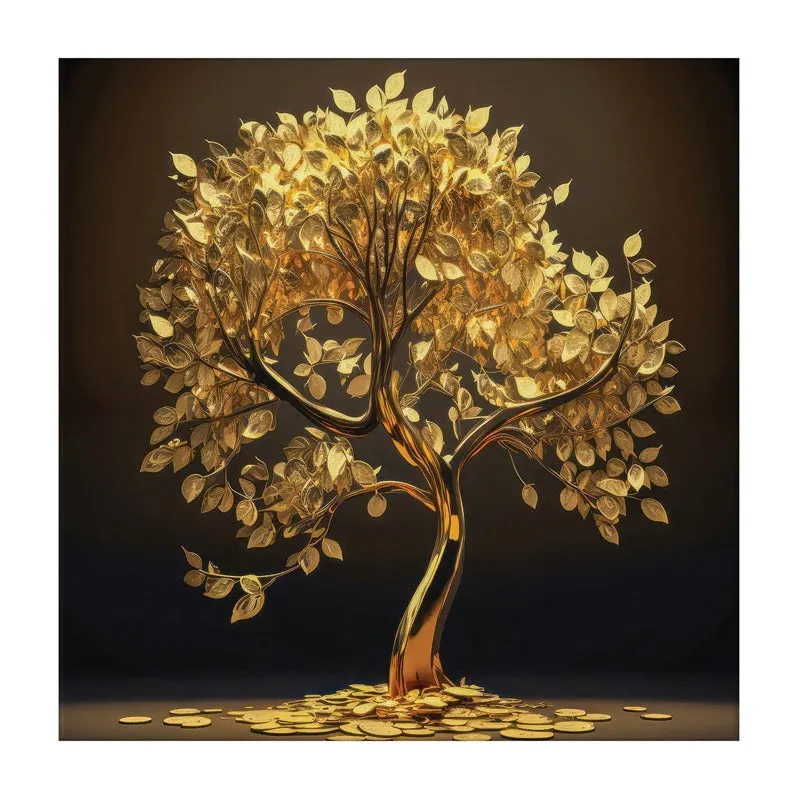 Golden Galore Wall Painting media 3