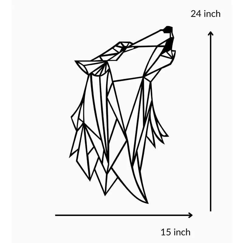 Wolf Howl Black Iron Wall Accent media 5