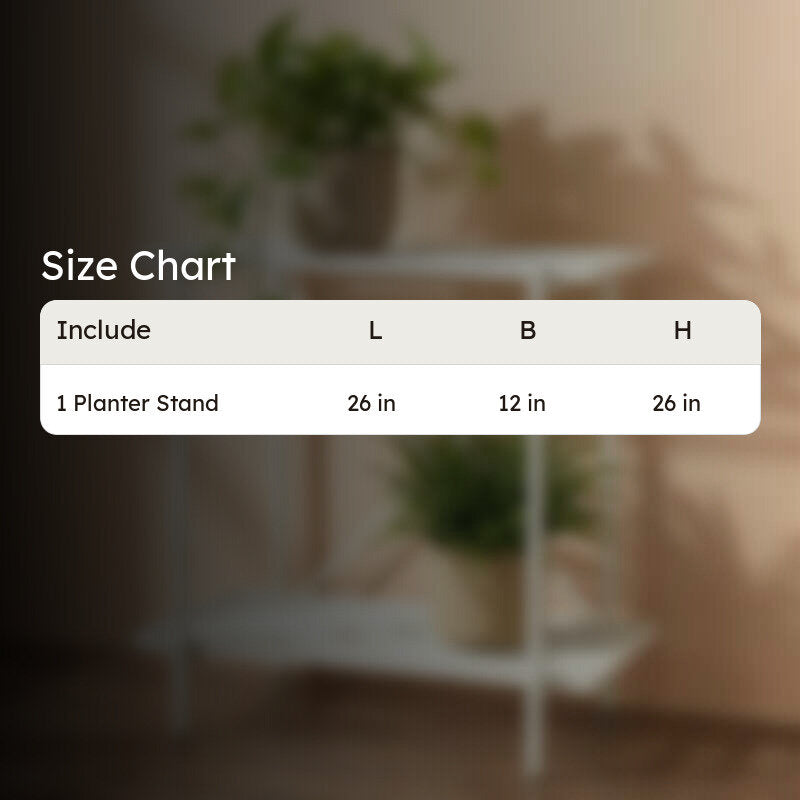 Leafnest Metal Planter Stand - White media 11