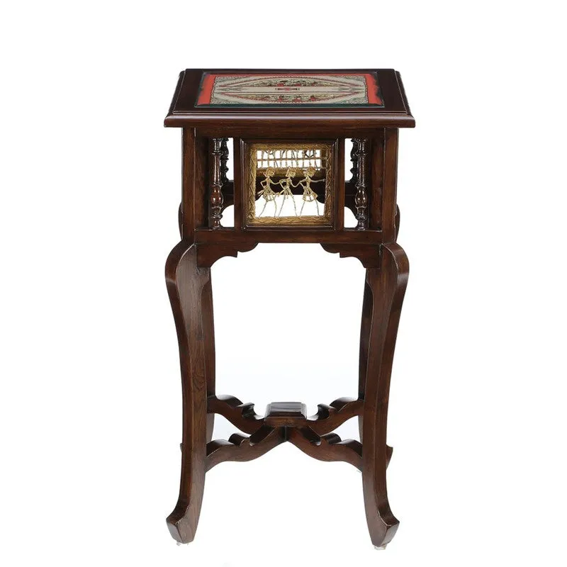 Nirvan Teak Wood Side Table media 4
