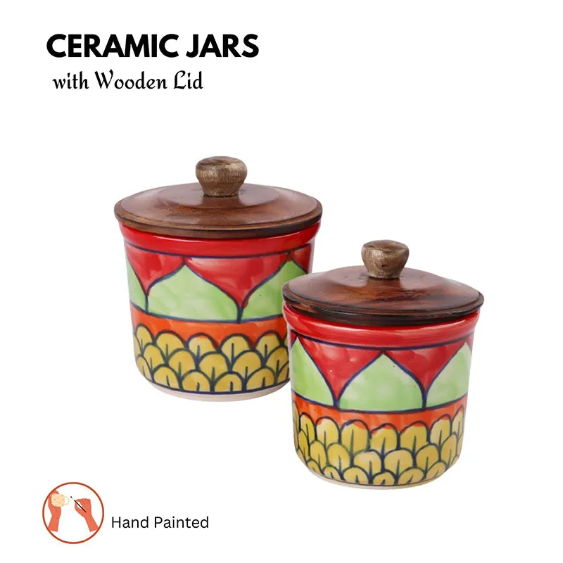 Merle Ceramic Jar (300 mL Each) - Set Of Two media 4