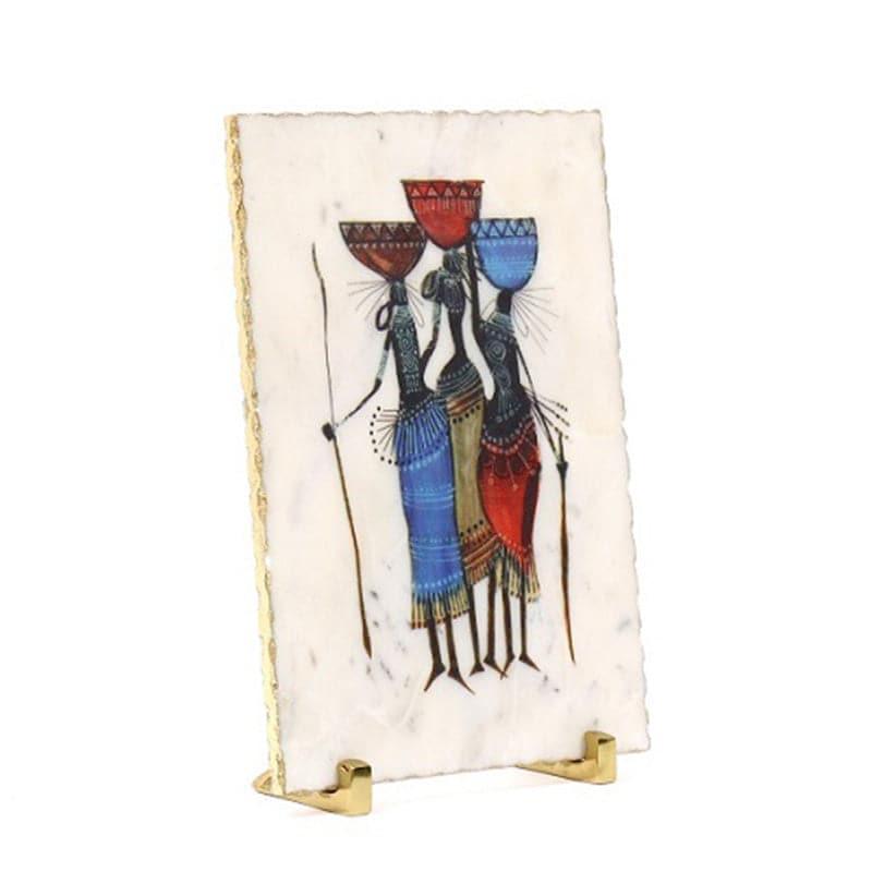Folk Story Printed Marble Showpiece media 3