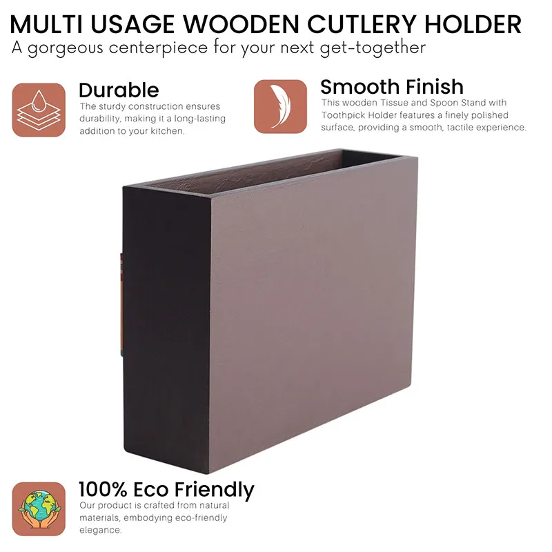 Myna Wood Cutlery Holder media 5