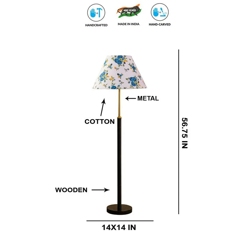 Golden Ray Wooden Floor Lamp - Blue media 8