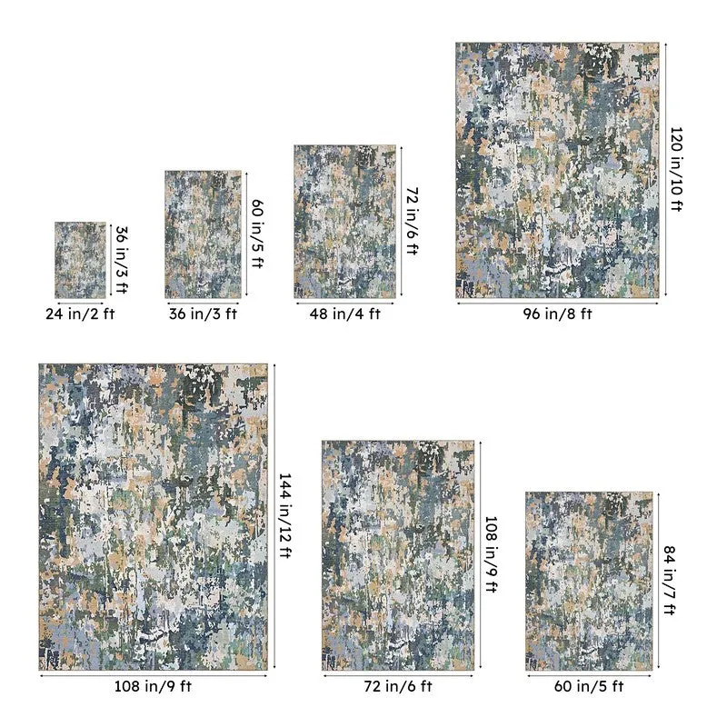 Aria Abstract Carpet - Green media 13