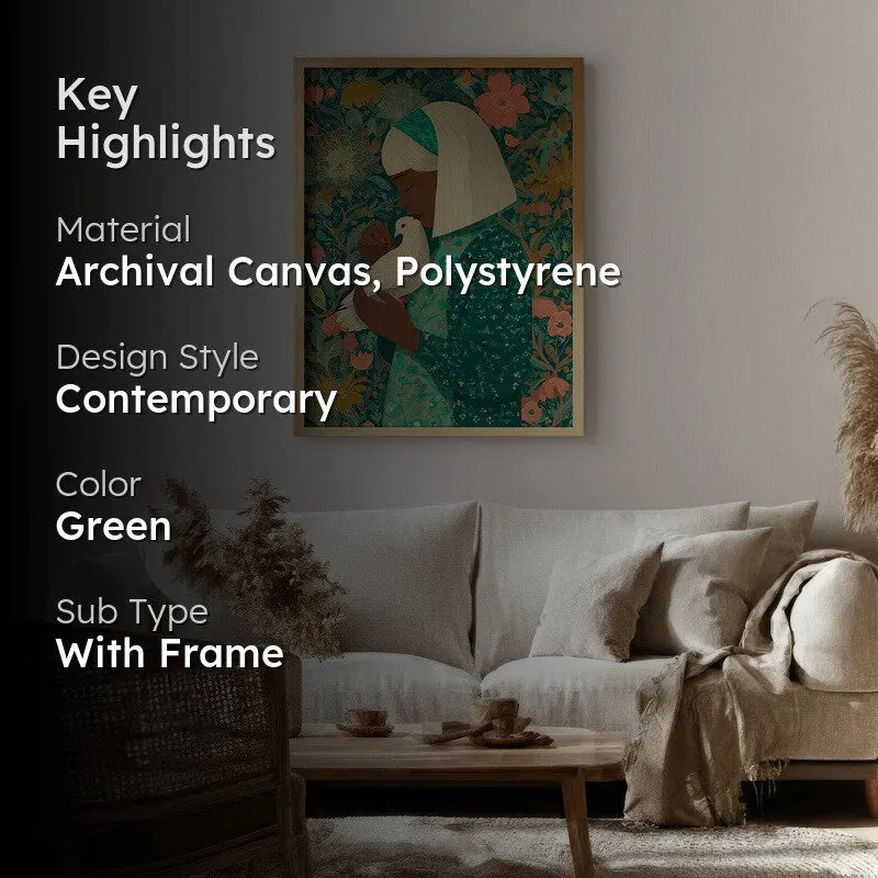 Floranova Canvas Wall Painting - Brown Frame media 2