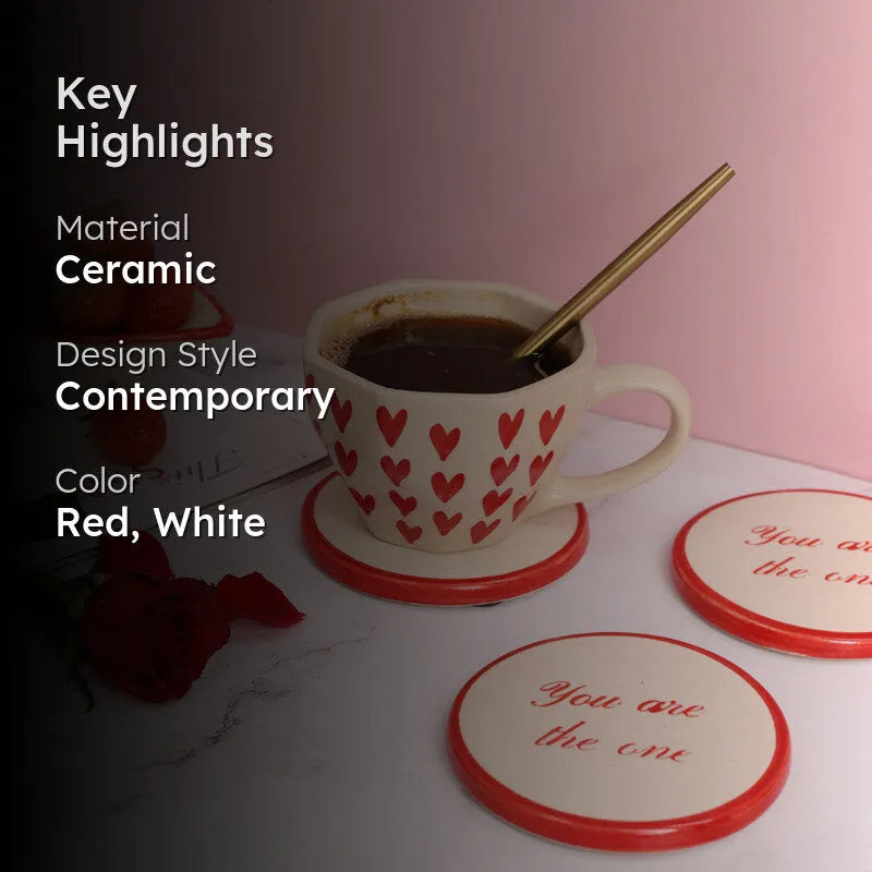 Hearty Glow Ceramic Coffee Mug (200 mL) - Two Piece Set - 2