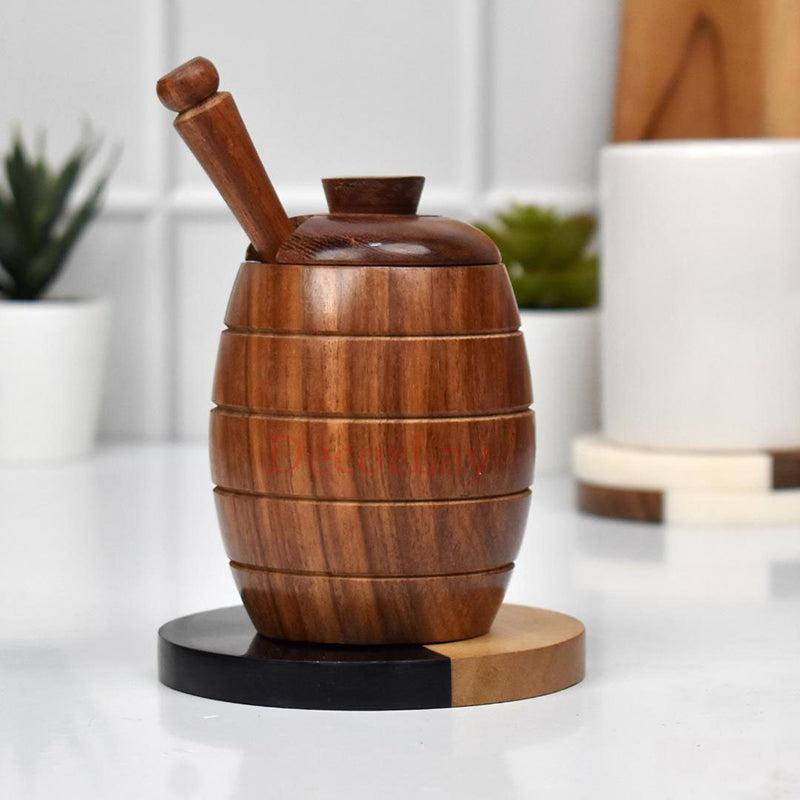 Nectar Nest Sheesham Wood Honey Jar