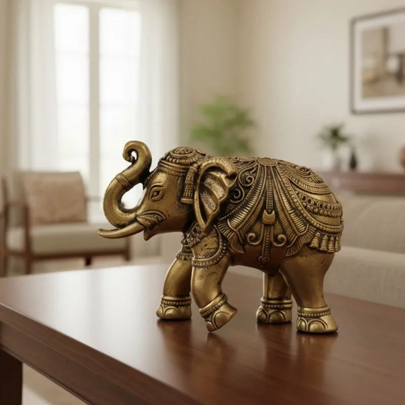 Divine Elephant Brass Showpiece media 1