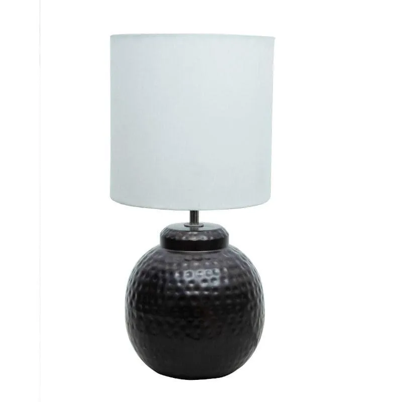Marie Pastha Fabric Table Lamp - White,Black media 4