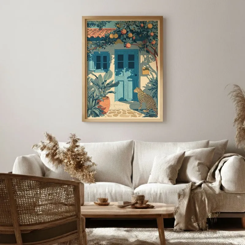 Artful Jungle Canvas Wall Painting - Brown Frame media 1