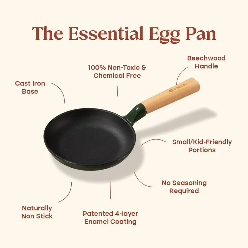 Cumin Co Enamel Cast Iron Frying Pan (Green) - 750 mL media 8