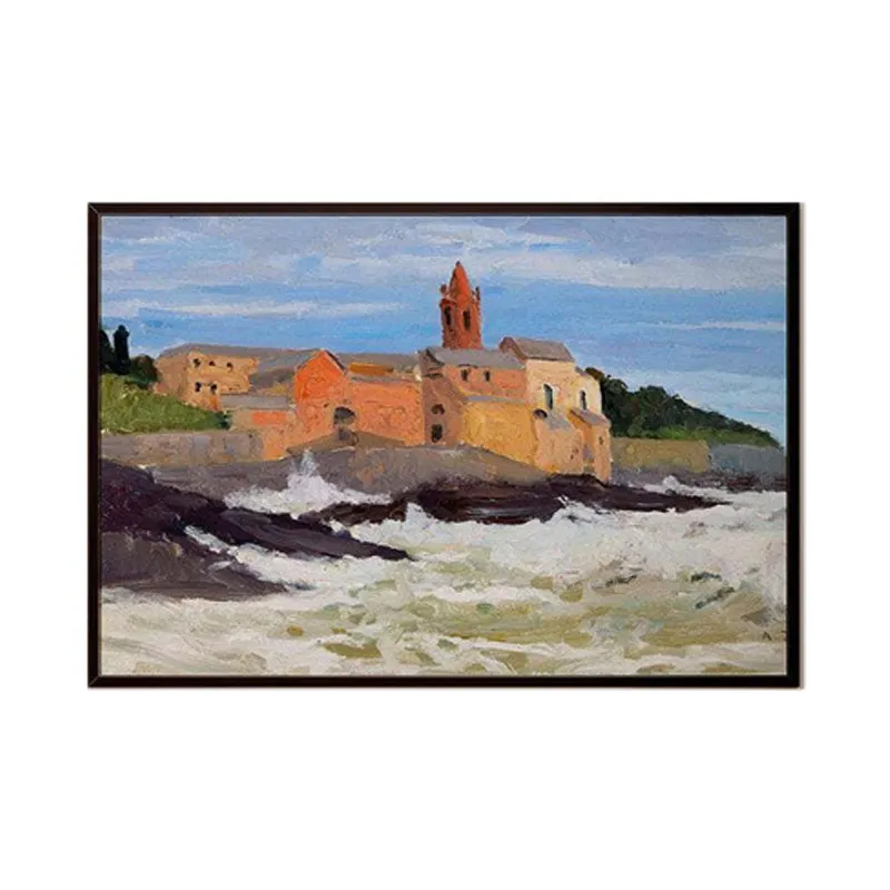 In Genoa Canvas Painting - Black Frame media 6
