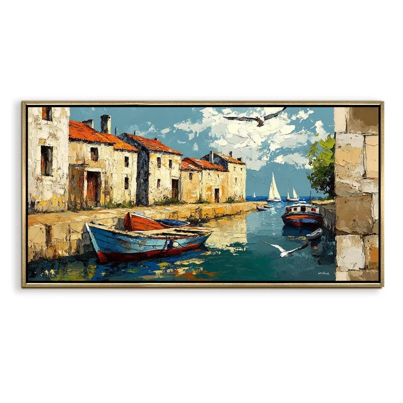 Blue Rest Canvas Wall Painting With Frame media 3