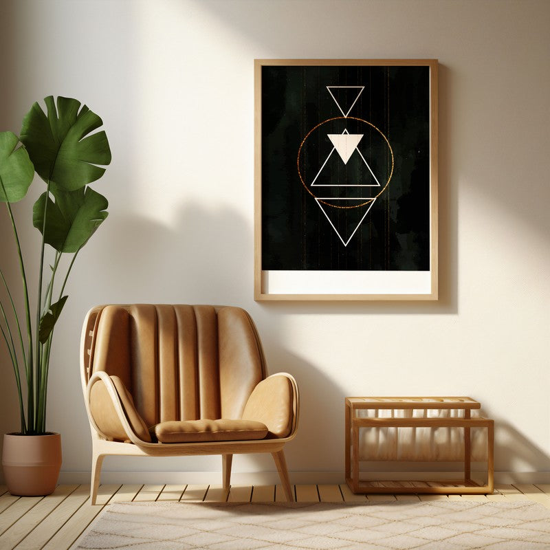 Zenith Whisper Archival Canvas Wall Art - Natural Brown Frame
