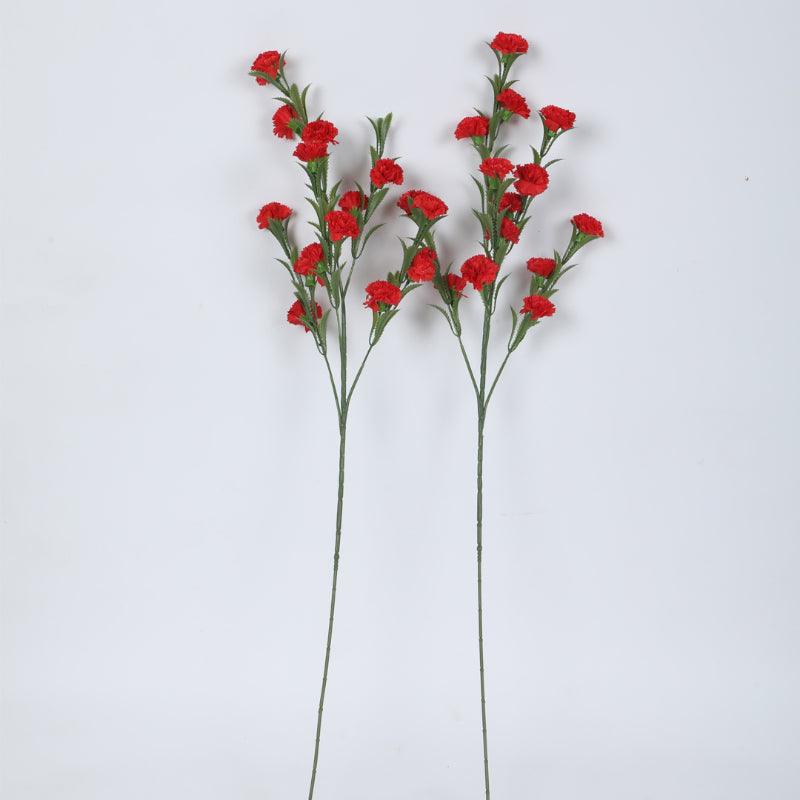 Faux Mini Chrysanthemum Bloom Bunch (Red) - Set Of Three media 3