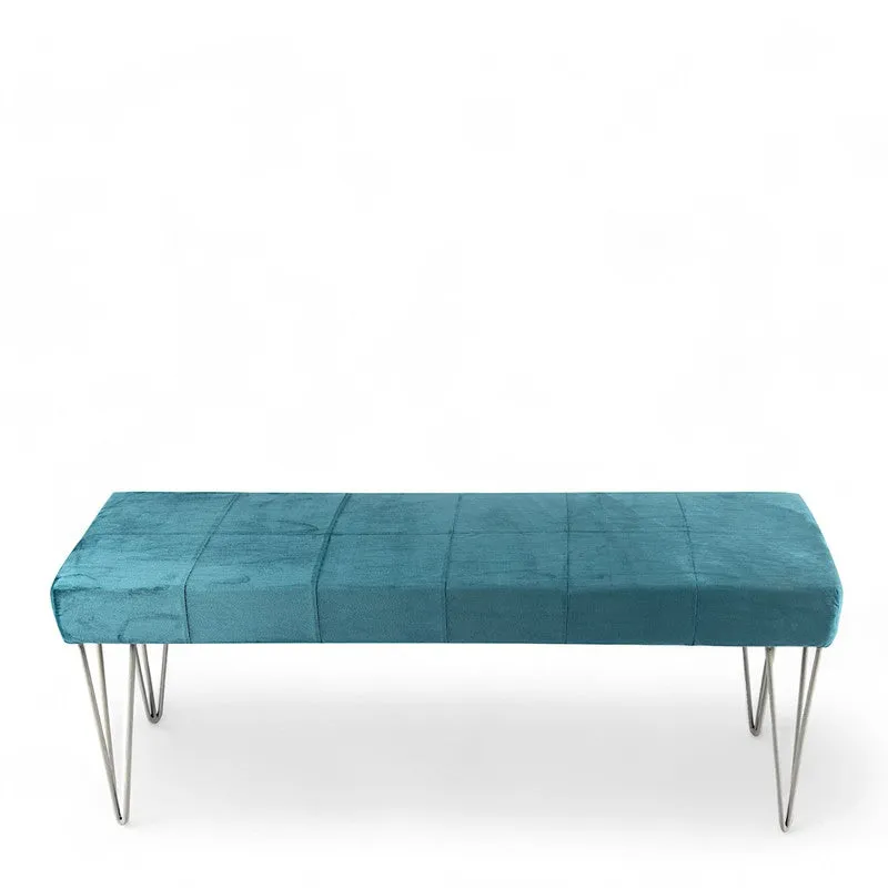 Brixon Sheesham Wooden Bench - Blue media 3