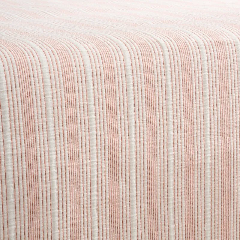 Stripe Grace Cotton Bedcover (Pink) (280 Gsm) - Three Piece Set media 4