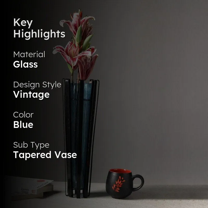 Solange Glass Vase - Blue media 2