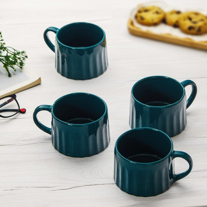 Selora Ceramic Tea Cup (210 mL Each) - Set Of Four