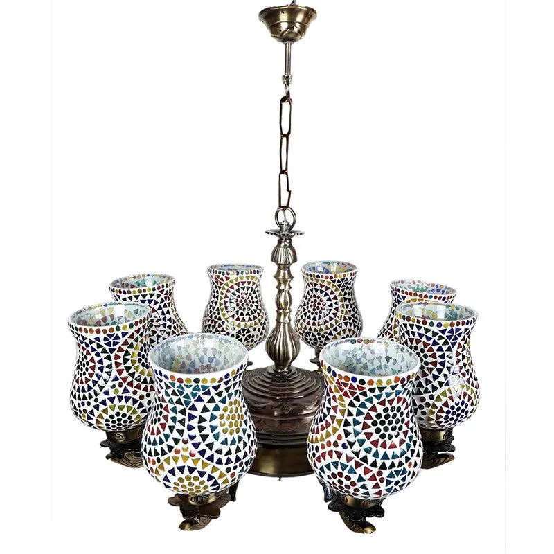 Zava Vilona Mosaic Golden Antique Ceiling Lamp media 4