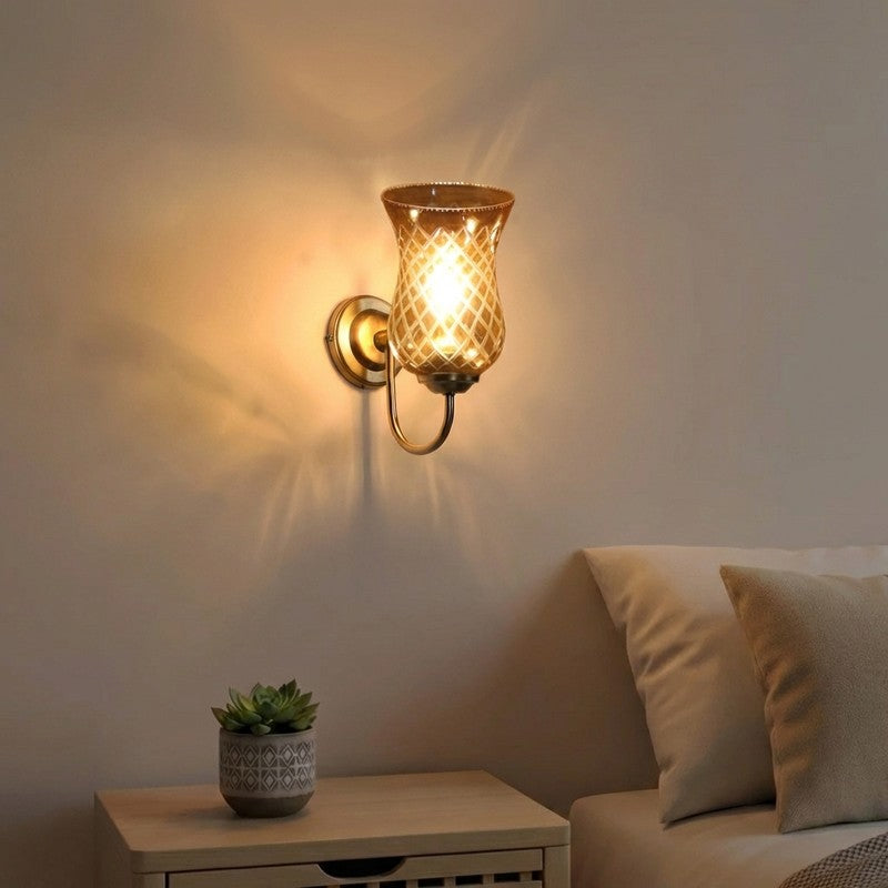 Crystal Lattice Glass Wall Lamp