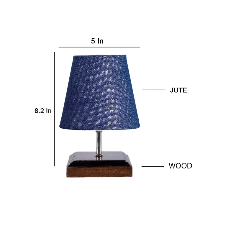 Niksha Jute Table Lamp - Blue,Brown media 5