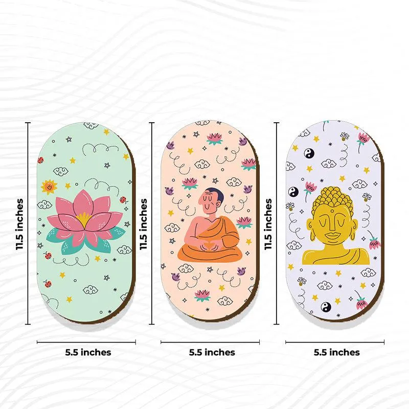 Trio Of Tranquility Wood MDF Wall Hanging - Set Of Three media 6