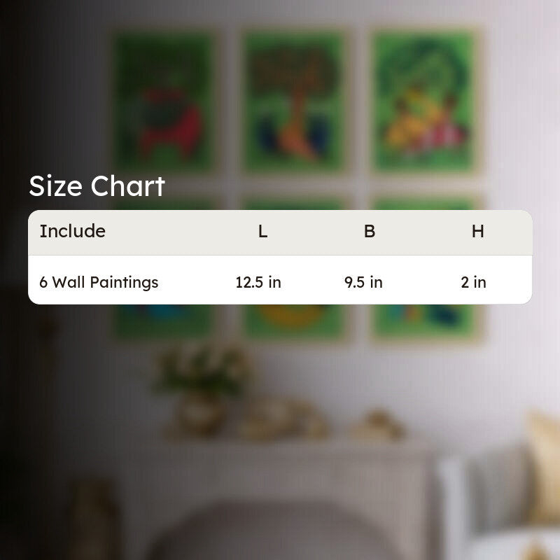 Primal Paper Wall Painting With Frame - Set Of Six media 10