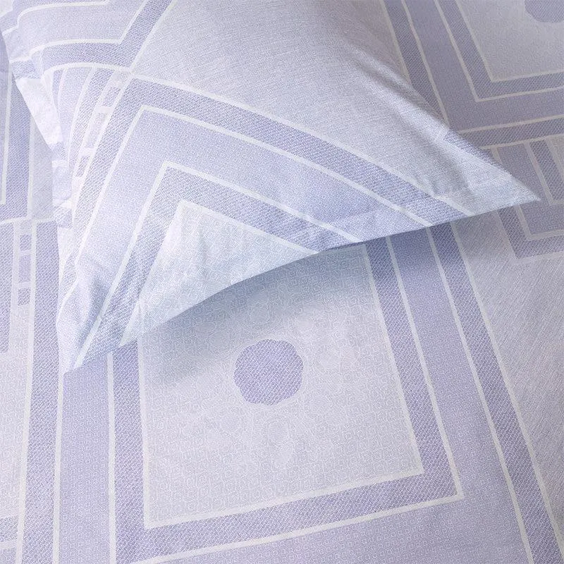 Neinia Printed Reversible Cotton Bedsheet (Purple,Green) - 170 TC media 6