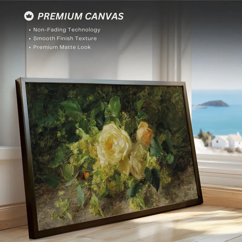 Glow & Bouquet Wood Wall Art With Frame - Black media 4