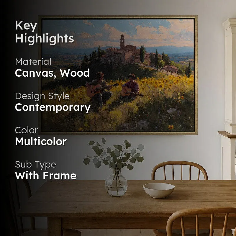 Sunflower Song Canvas Wall Painting With Frame media 2