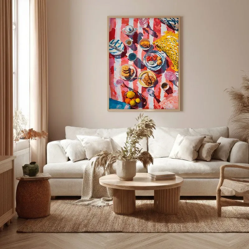 Sunny Spread Canvas Wall Painting - Brown Frame media 5
