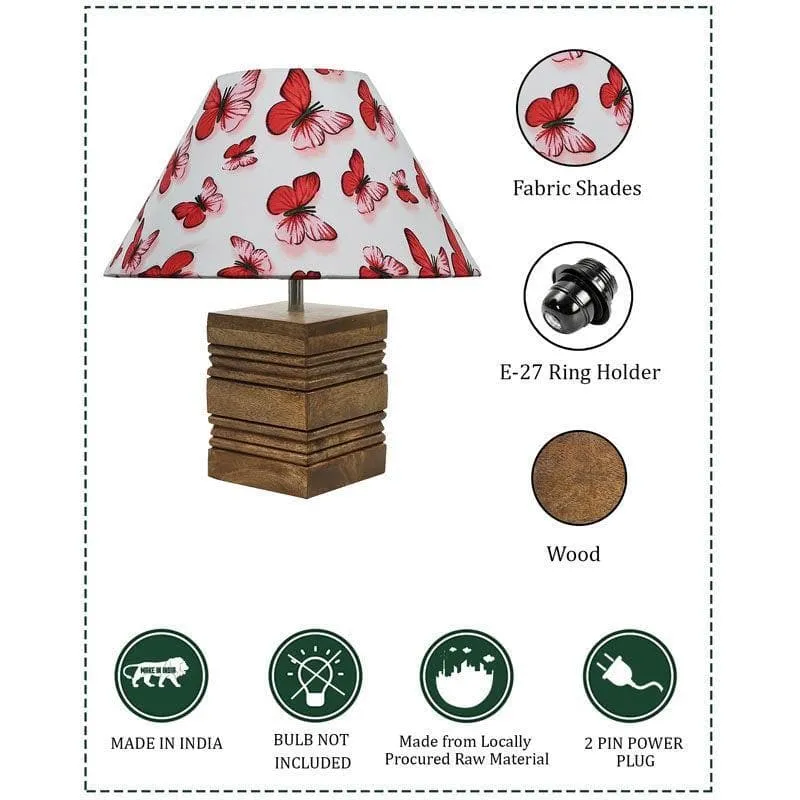 Butterfly Cube Fabric Table Lamp - Multicolor media 7
