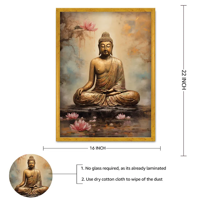 Buddha Meditation Wall Painting media 8