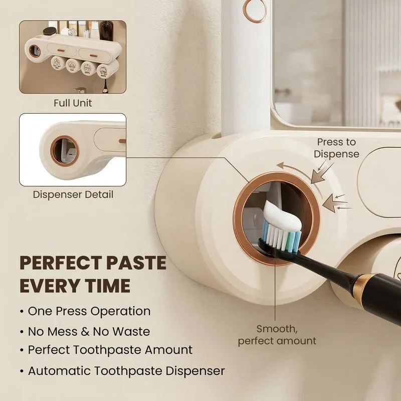 Rioware Bath Nest Plastic Bathroom Set - Beige media 4