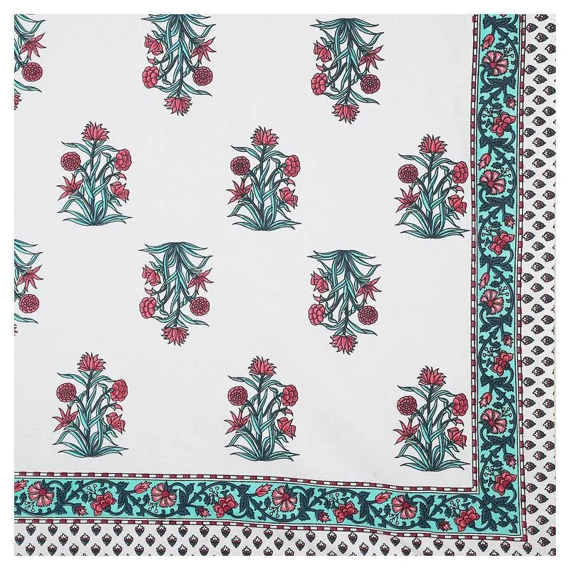 Rajasthani Ethnic Cotton Bedsheet (Blue,White) - 180 TC media 5
