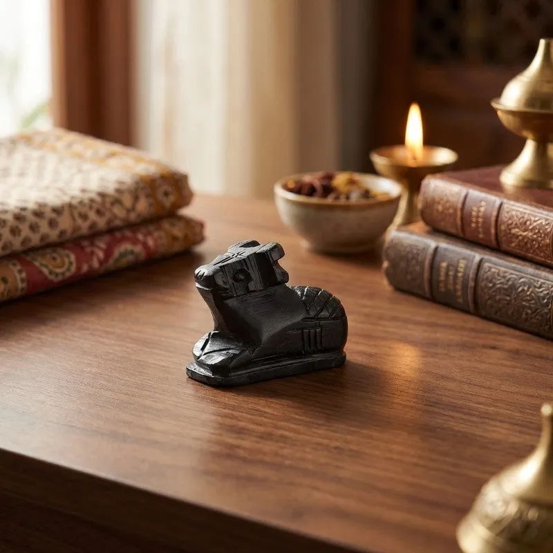 Nandi Ji Divine Ebony Wood Idol media 1