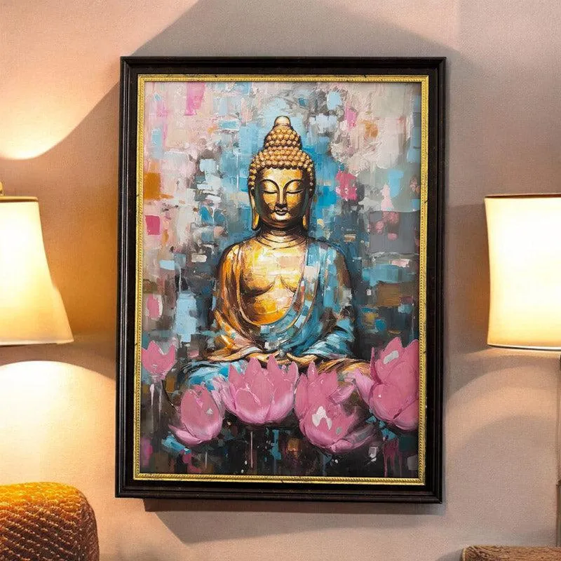 Lotus Serenity Buddha Wall Art media 4