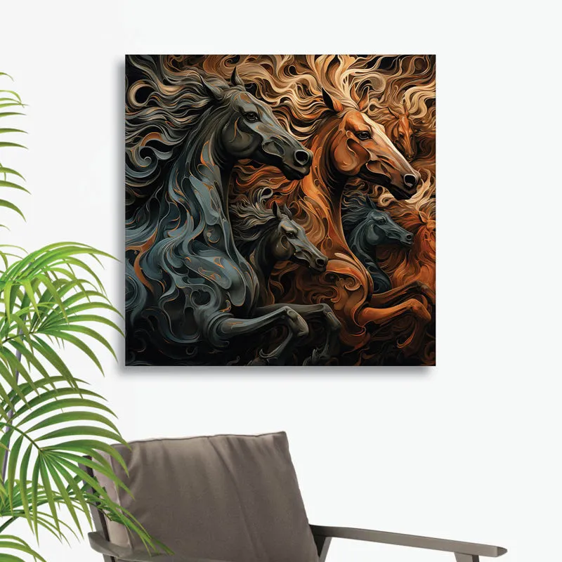 Ethereal Stallion Canvas Wall Painting media 1